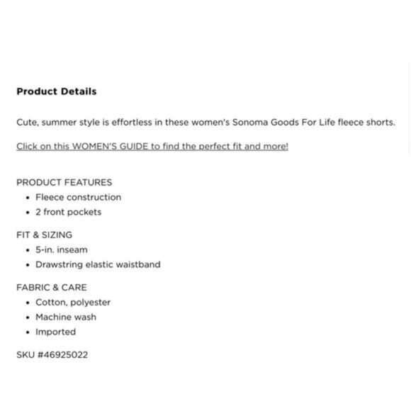 SONOMA fleece shorts woman’s‎ size 2X color called green blue cloud NWT … - Picture 14 of 15